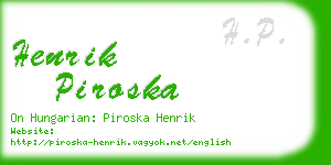 henrik piroska business card